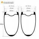 Ultralight 700C 55x31mm Symmetric Carbon Tubeless Gravel / CX Rim Big Hole Center Distance